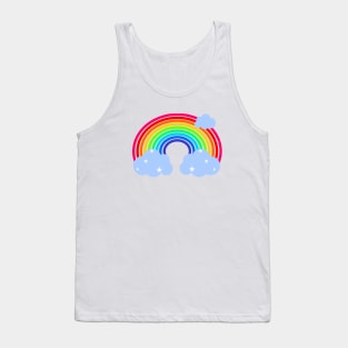 Rainbow and Clouds Tank Top